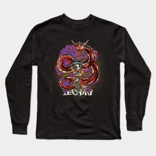 warrior with dragon Long Sleeve T-Shirt